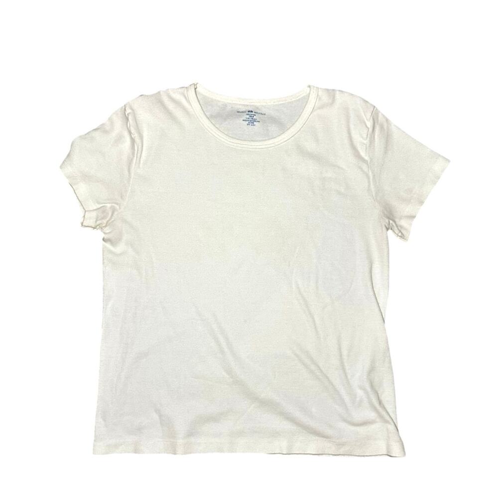 Brandy Melville Cotton Baby Tee White Clean Girl Minimalist One Size / Small